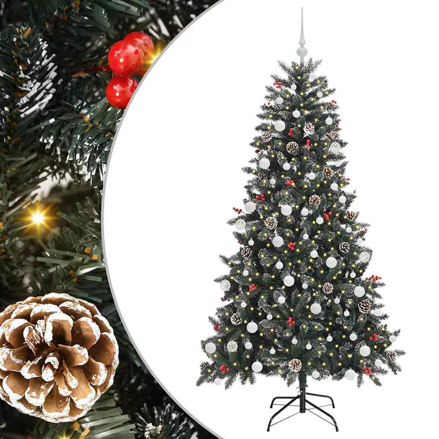 Kunstkerstboom Groen 99 x 99 x 180 cm PVC en Plastic en Staal