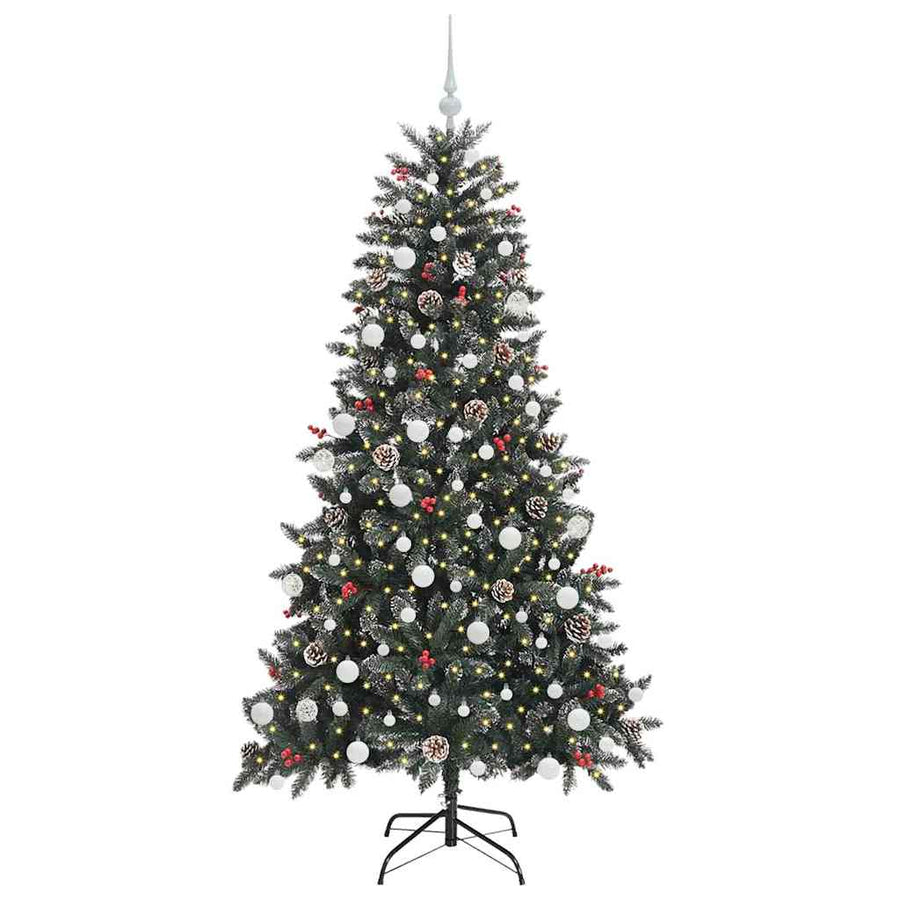 Kunstkerstboom Groen 99 x 99 x 180 cm PVC en Plastic en Staal