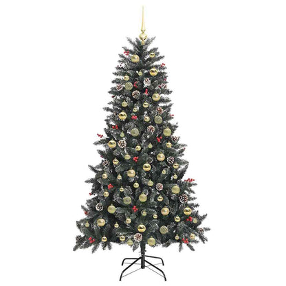 Kunstkerstboom met 300 LED Groen 180 cm PVC en Plastic en Staal