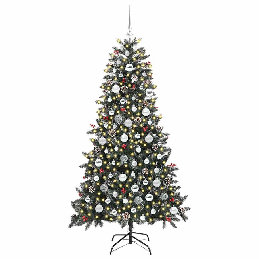 Kunstkerstboom Groen 99 x 99 x 180 cm PVC en Plastic en Staal