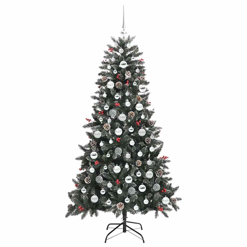 Kunstkerstboom Groen 99 x 99 x 180 cm PVC en Plastic en Staal