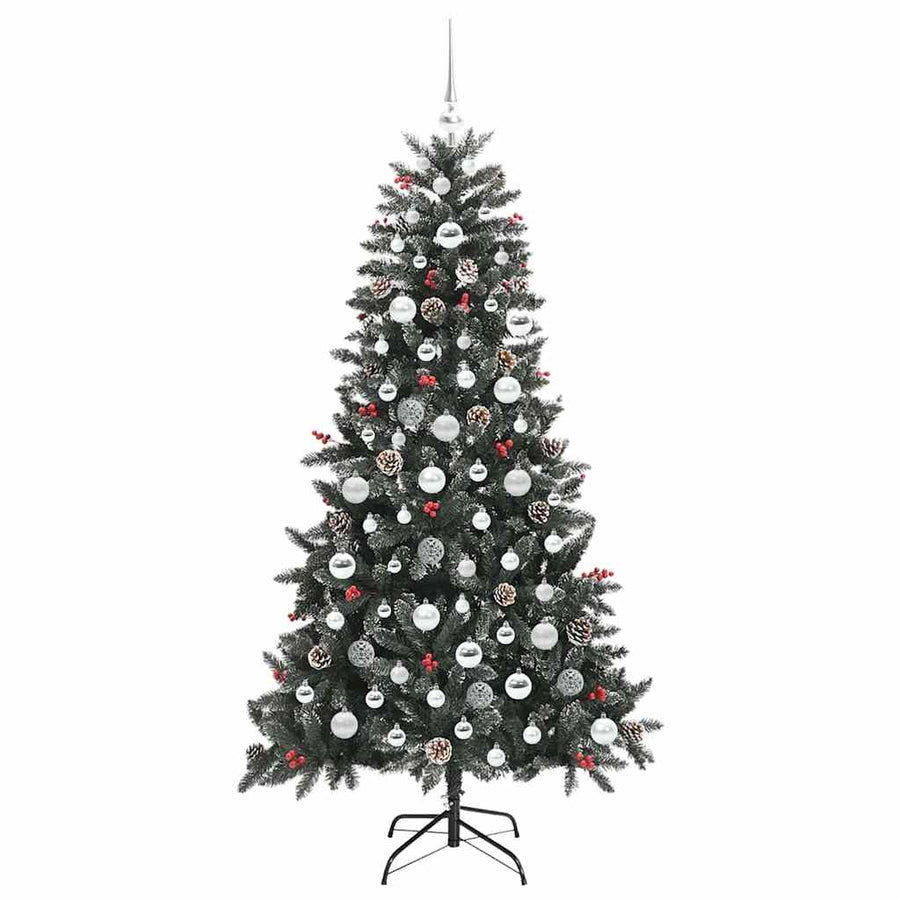 Kunstkerstboom Groen 99 x 99 x 180 cm PVC en Plastic en Staal