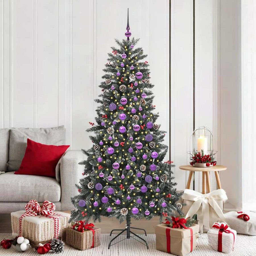 Kunstkerstboom Groen 99 x 99 x 180 cm PVC en Plastic en Staal
