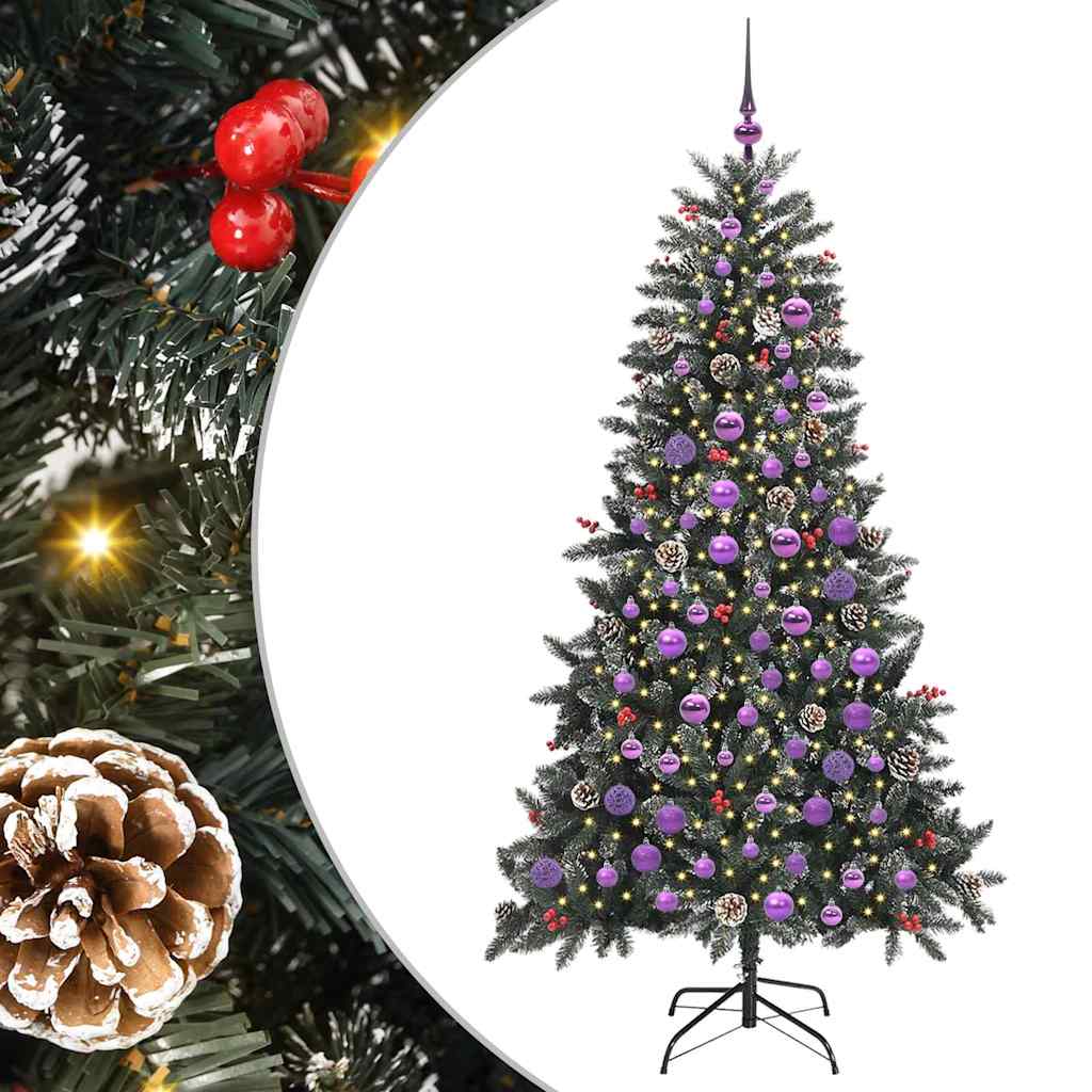 Kunstkerstboom Groen 99 x 99 x 180 cm PVC en Plastic en Staal