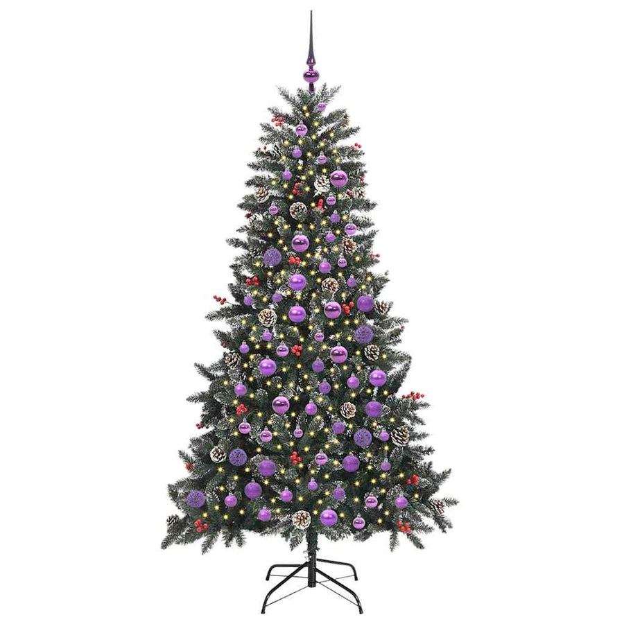 Kunstkerstboom Groen 99 x 99 x 180 cm PVC en Plastic en Staal