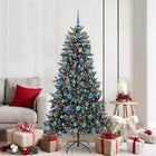 Artificial Christmas Tree with 300 LED Green 180 cm PVC and Plastic and Steel