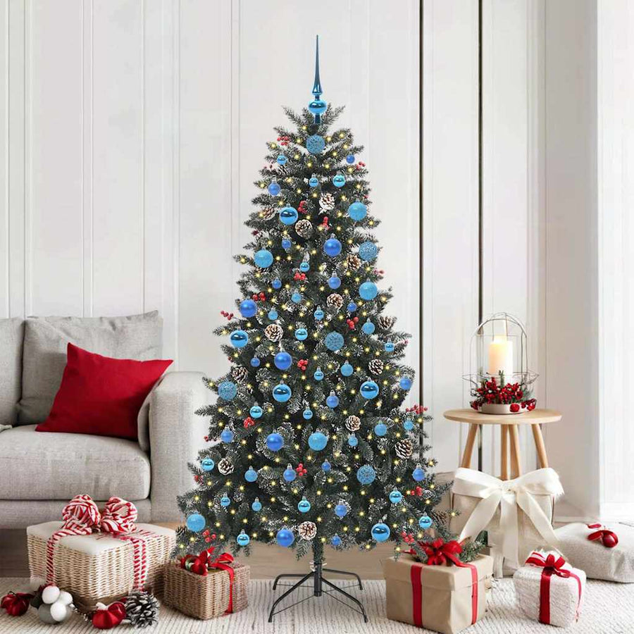 Kunstkerstboom Groen 99 x 99 x 180 cm PVC en Plastic en Staal