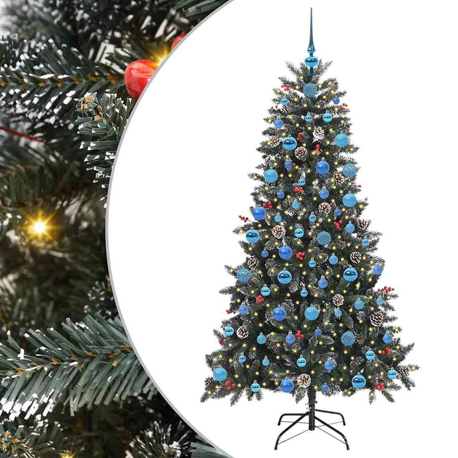 Kunstkerstboom Groen 99 x 99 x 180 cm PVC en Plastic en Staal