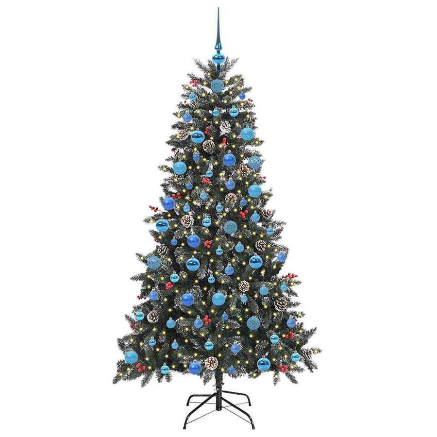 Kunstkerstboom Groen 99 x 99 x 180 cm PVC en Plastic en Staal
