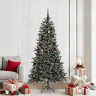 Kunstkerstboom 210 cm groen met 300 LED