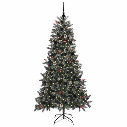 Kunstkerstboom met 300 LED Groen 210 cm PVC en Plastic en Staal