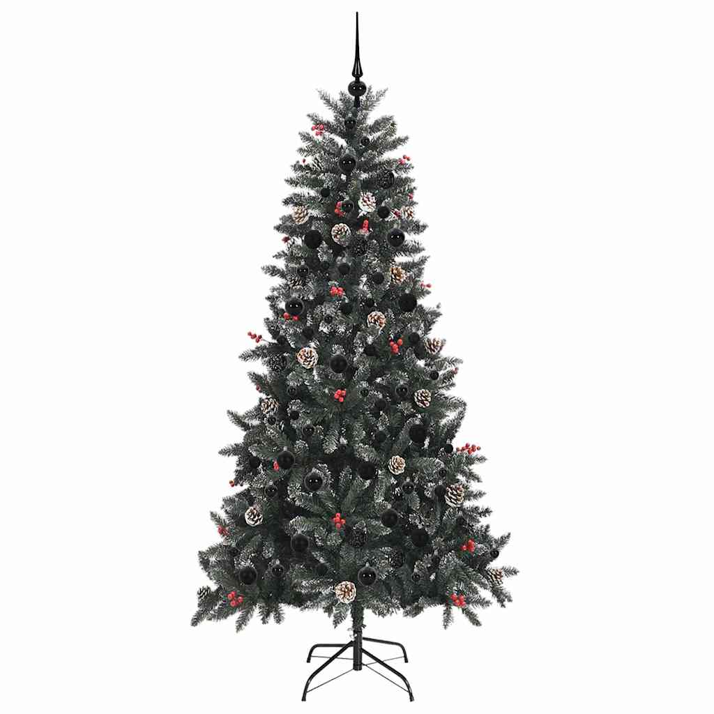 Kunstkerstboom met 300 LED Groen 210 cm PVC en Plastic en Staal