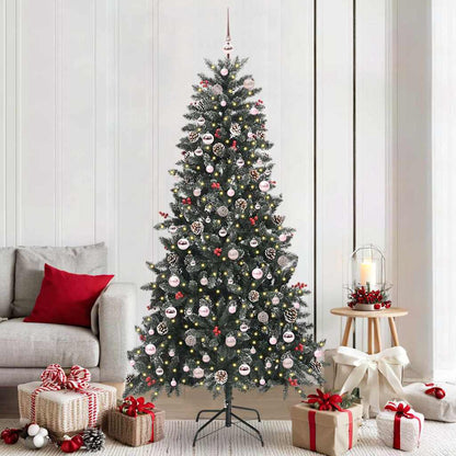 Kunstkerstboom met 300 LED Groen 210 cm PVC en Plastic en Staal