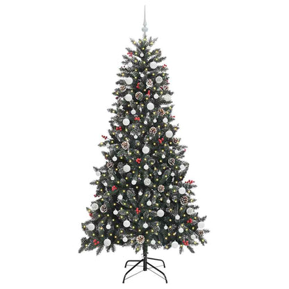 Kunstkerstboom met 300 LED Groen 210 cm PVC en Plastic en Staal