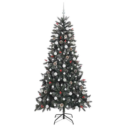 Kunstkerstboom met 300 LED Groen 210 cm PVC en Plastic en Staal