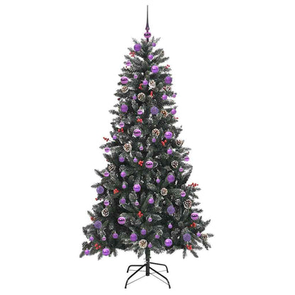 Kunstkerstboom met 300 LED Groen 210 cm PVC en Plastic en Staal