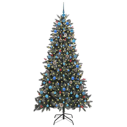 Kunstkerstboom met 300 LED Groen 210 cm PVC en Plastic en Staal
