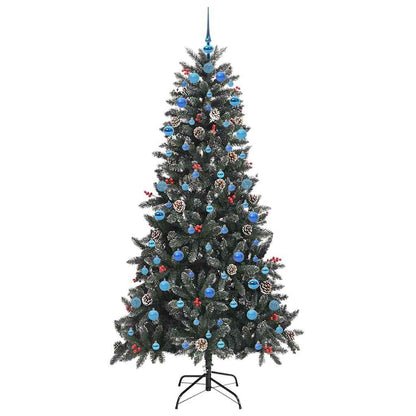 Kunstkerstboom met 300 LED Groen 210 cm PVC en Plastic en Staal