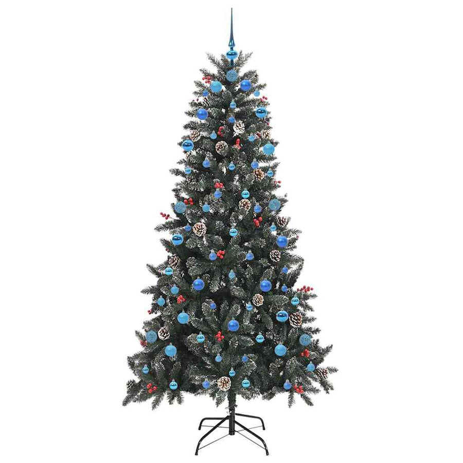 Kunstkerstboom met 300 LED Groen 210 cm PVC en Plastic en Staal
