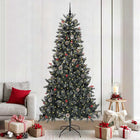 Artificial Christmas Tree with 300 LED Green 240 cm PVC and Plastic and Steel