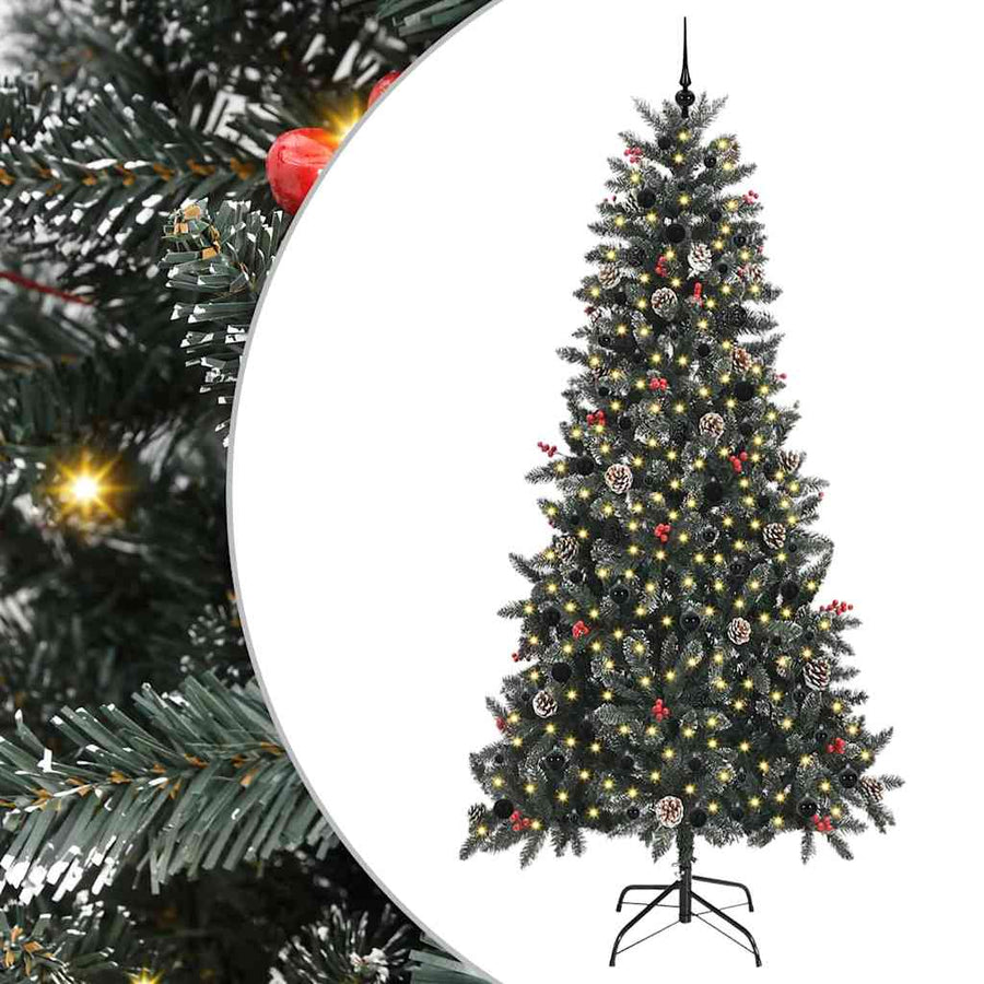 Kunstkerstboom met 300 LED Groen 129,5 x 129,5 x 240 cm
