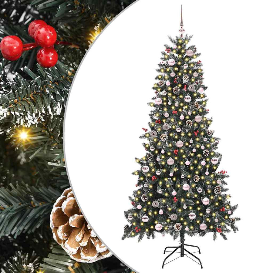 Kunstkerstboom met 300 LED Groen 129,5 x 129,5 x 240 cm