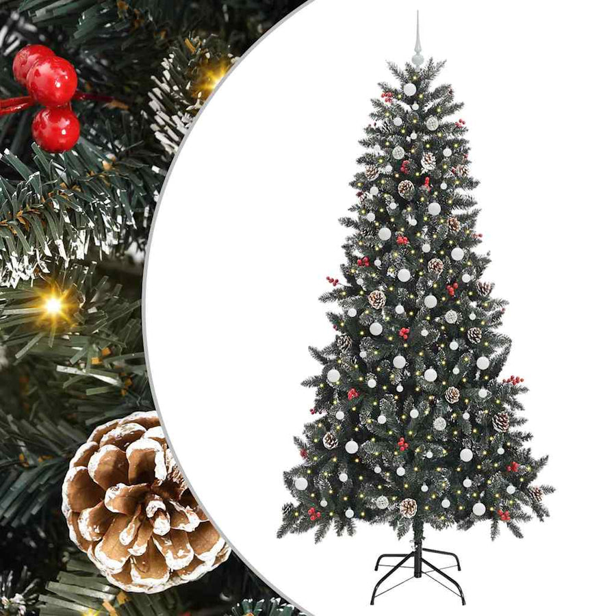 Kunstkerstboom met 300 LED Groen 129,5 x 129,5 x 240 cm