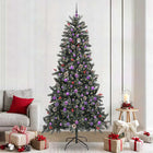 Artificial Christmas Tree with 300 LED Green 240 cm PVC and Plastic and Steel