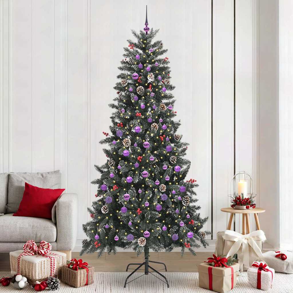 Kunstkerstboom met 300 LED Groen 129,5 x 129,5 x 240 cm