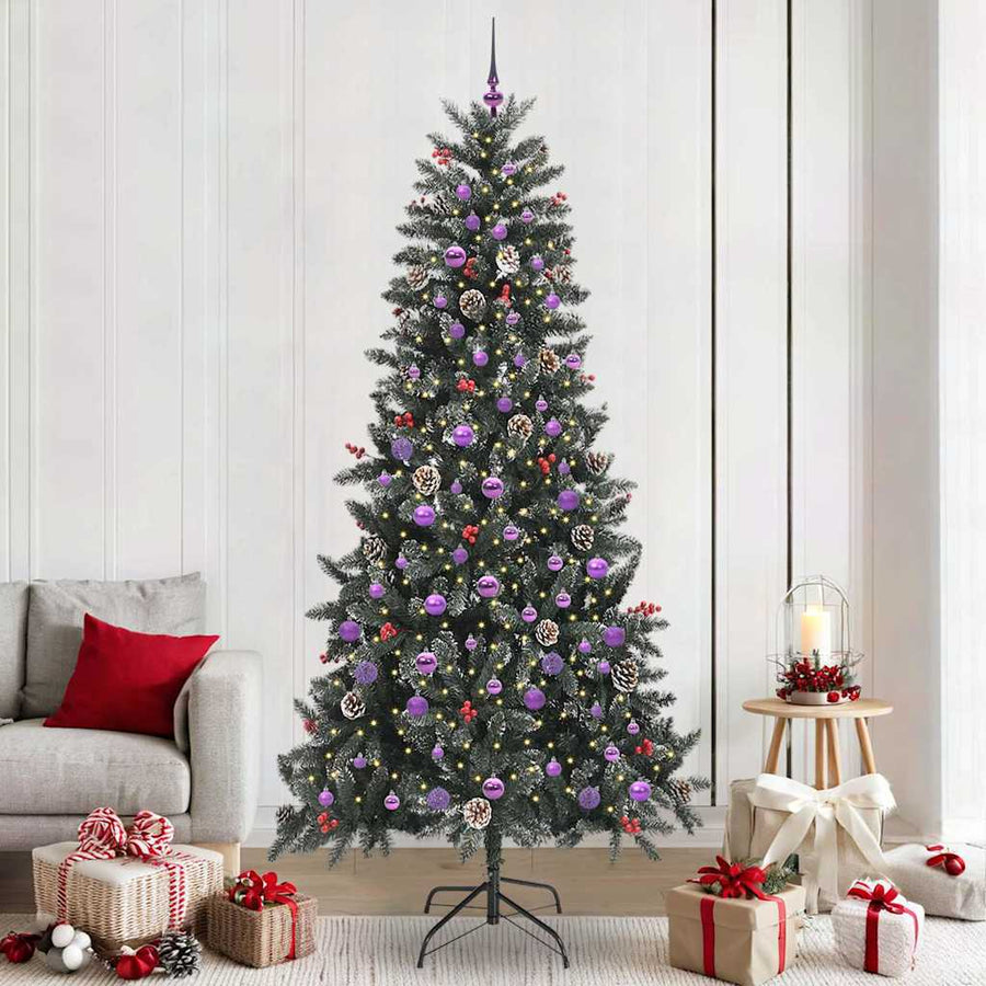 Kunstkerstboom met 300 LED Groen 129,5 x 129,5 x 240 cm