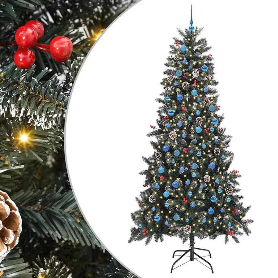 Kunstkerstboom met 300 LED Groen 129,5 x 129,5 x 240 cm