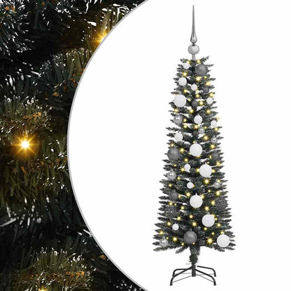 Kunstkerstboom with Decorative String Lights Groen 120 cm PVC