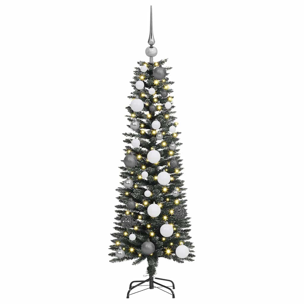 Kunstkerstboom with Decorative String Lights Groen 120 cm PVC