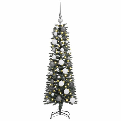 Kunstkerstboom with Decorative String Lights Groen 120 cm PVC