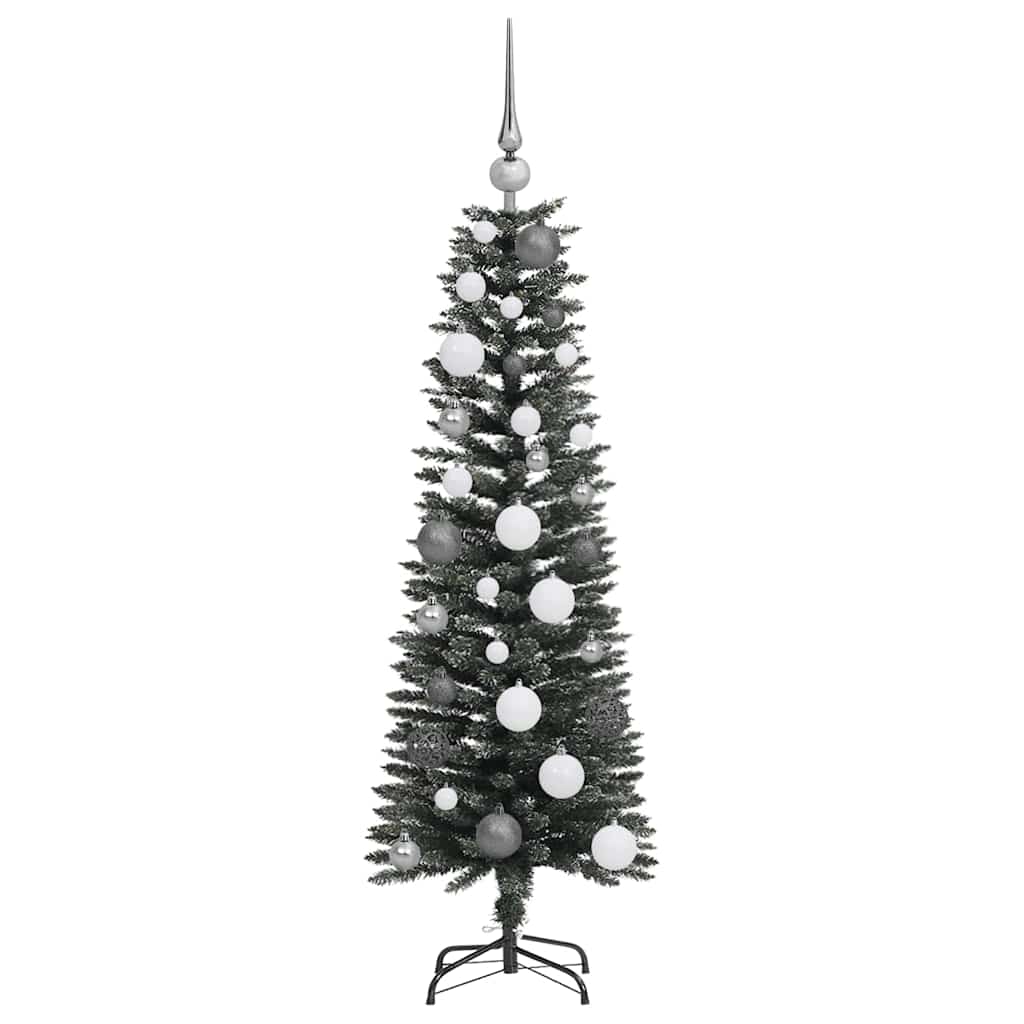 Kunstkerstboom with Decorative String Lights Groen 120 cm PVC