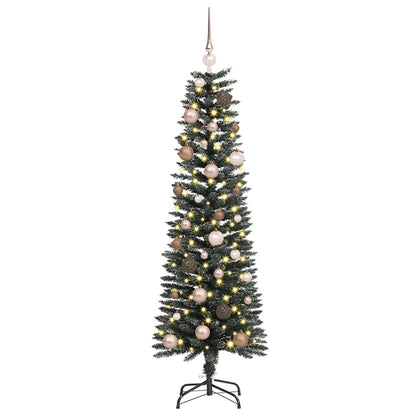 Kunstkerstboom met 150 LED Groen 150 cm PVC en Plastic en Staal