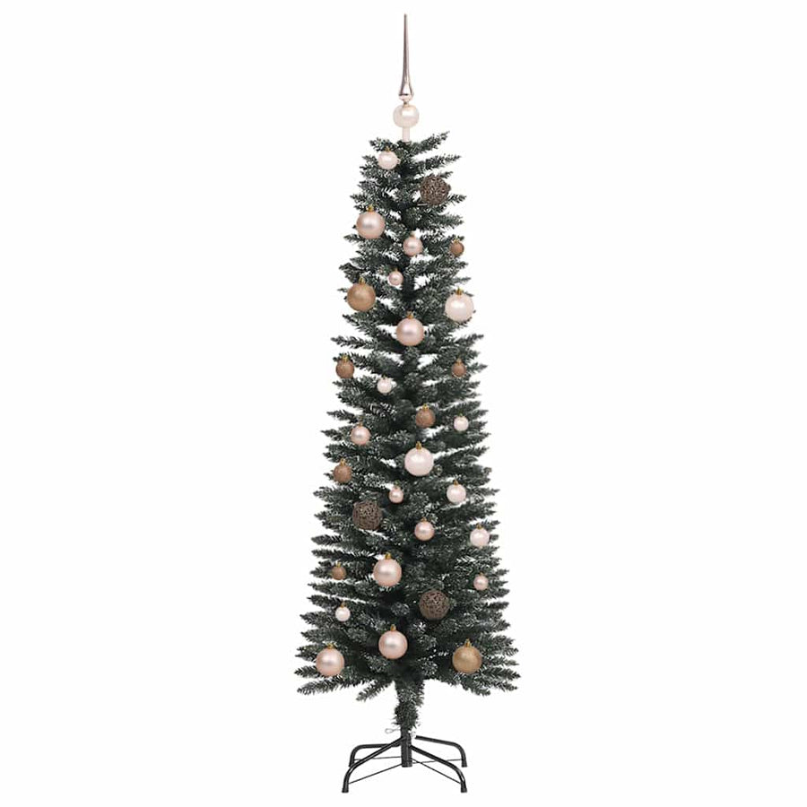 Kunstkerstboom met 150 LED Groen 150 cm PVC en Plastic en Staal