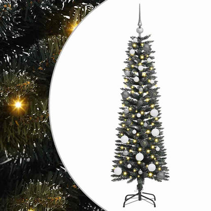 Kunstkerstboom with Decorative String Lights Groen 150 cm PVC