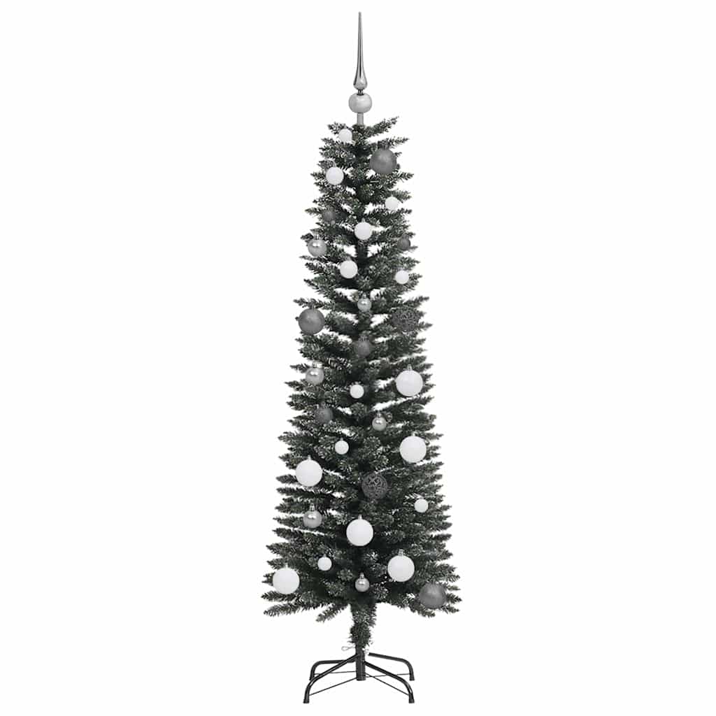 Kunstkerstboom with Decorative String Lights Groen 150 cm PVC