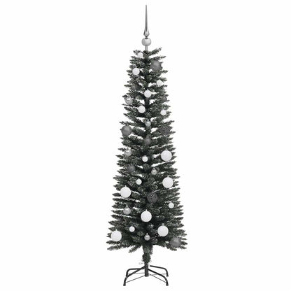 Kunstkerstboom with Decorative String Lights Groen 150 cm PVC