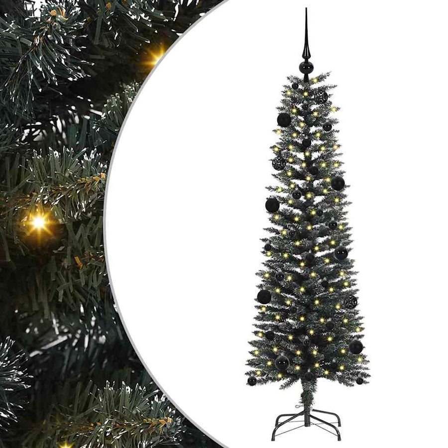 Kunstkerstboom Groen 43 x 43 x 150 cm PVC en Plastic en Staal