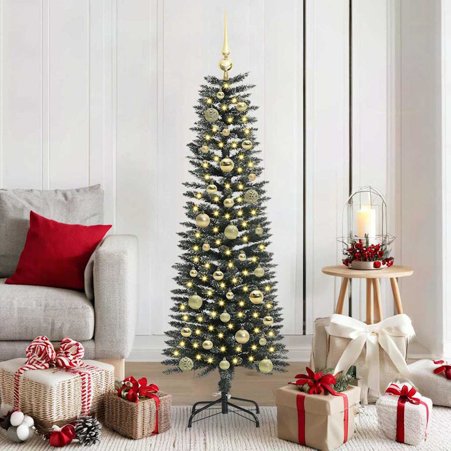 Kunstkerstboom Groen 43 x 43 x 150 cm PVC en Plastic en Staal