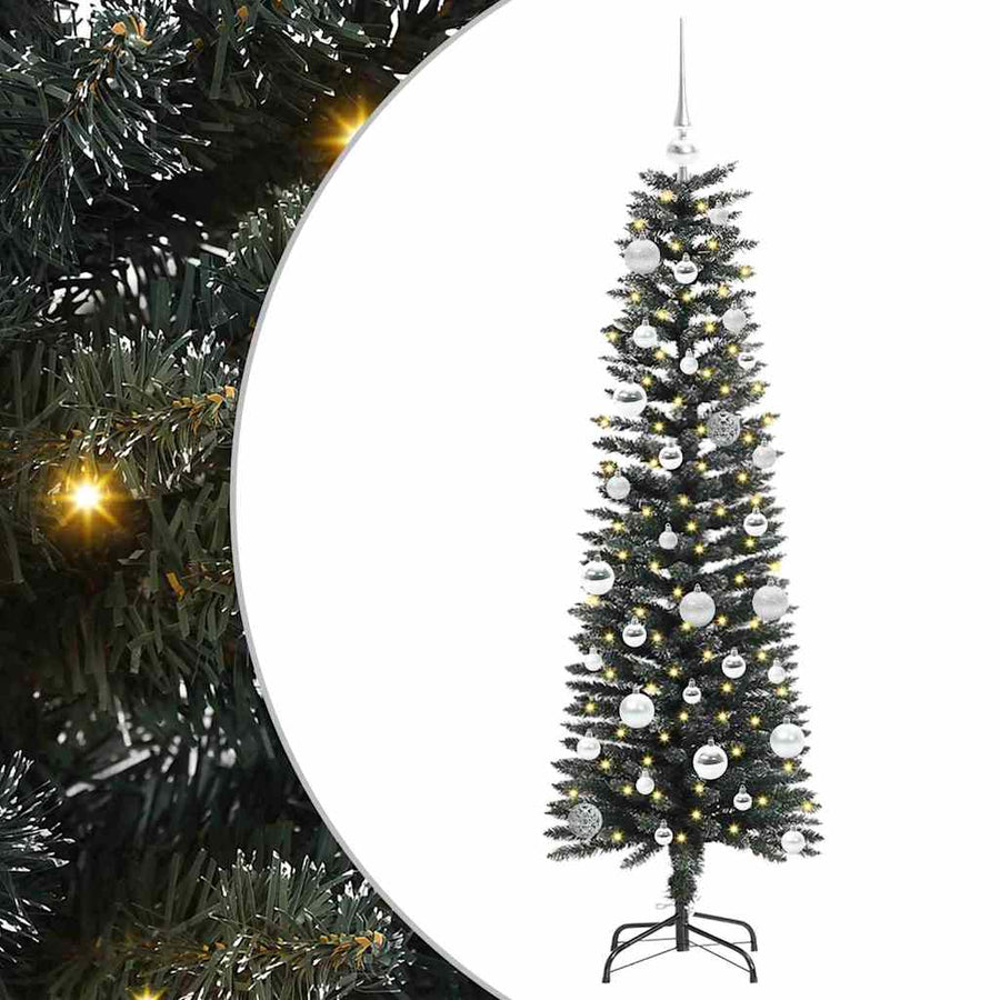 Kunstkerstboom Groen 43 x 43 x 150 cm PVC en Plastic en Staal