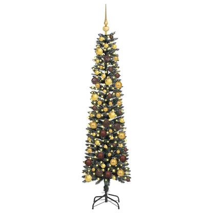 Kunstkerstboom met 300 LED Groen 180 cm PVC en Plastic en Staal