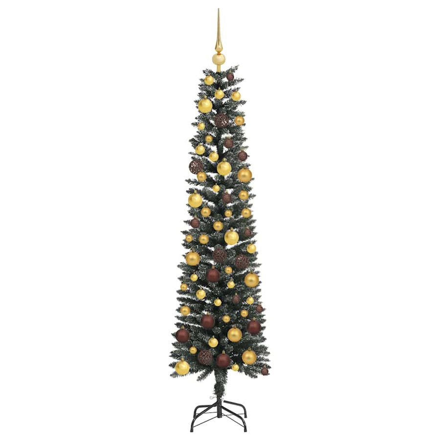 Kunstkerstboom met 300 LED Groen 180 cm PVC en Plastic en Staal