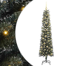 Kunstkerstboom Met 300 Led Groen Pvc En Plastic En Staal 180 cm met LED's &gouden ballen