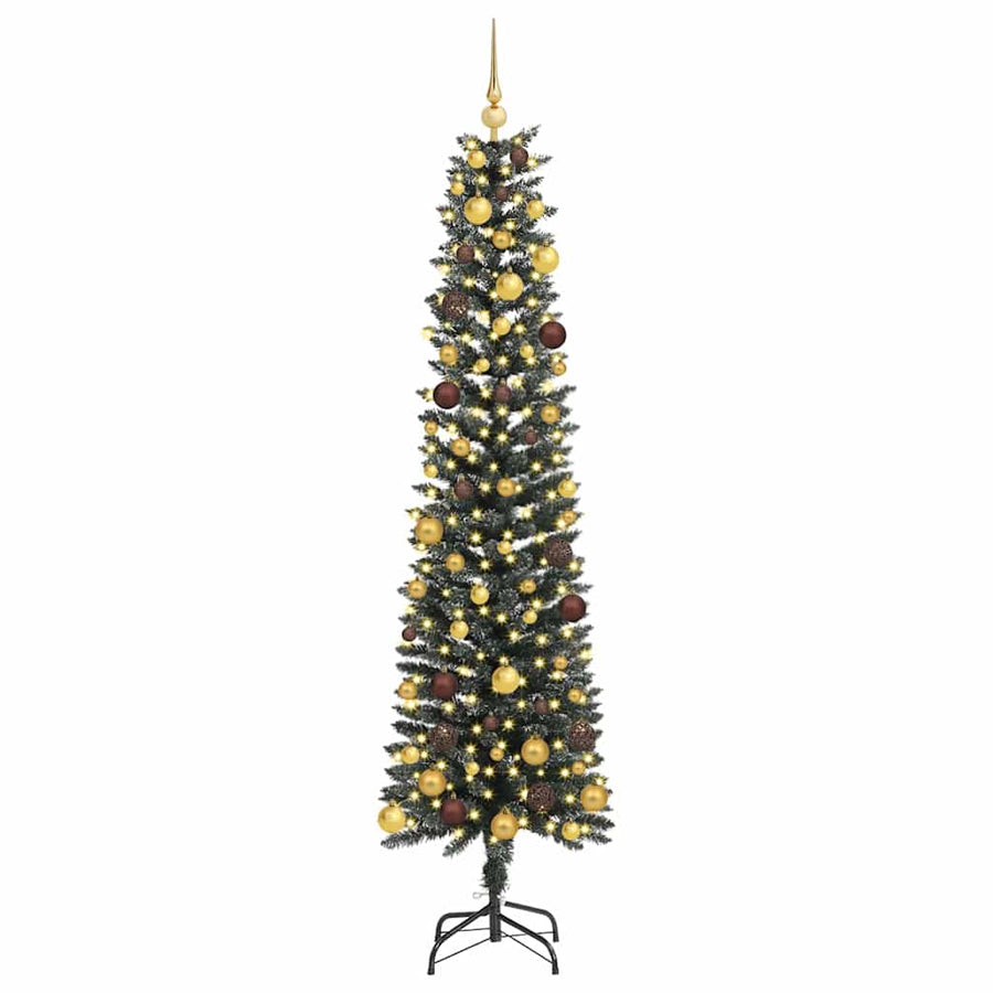 Kunstkerstboom Groen 58 x 58 x 210 cm PVC en Plastic en Staal