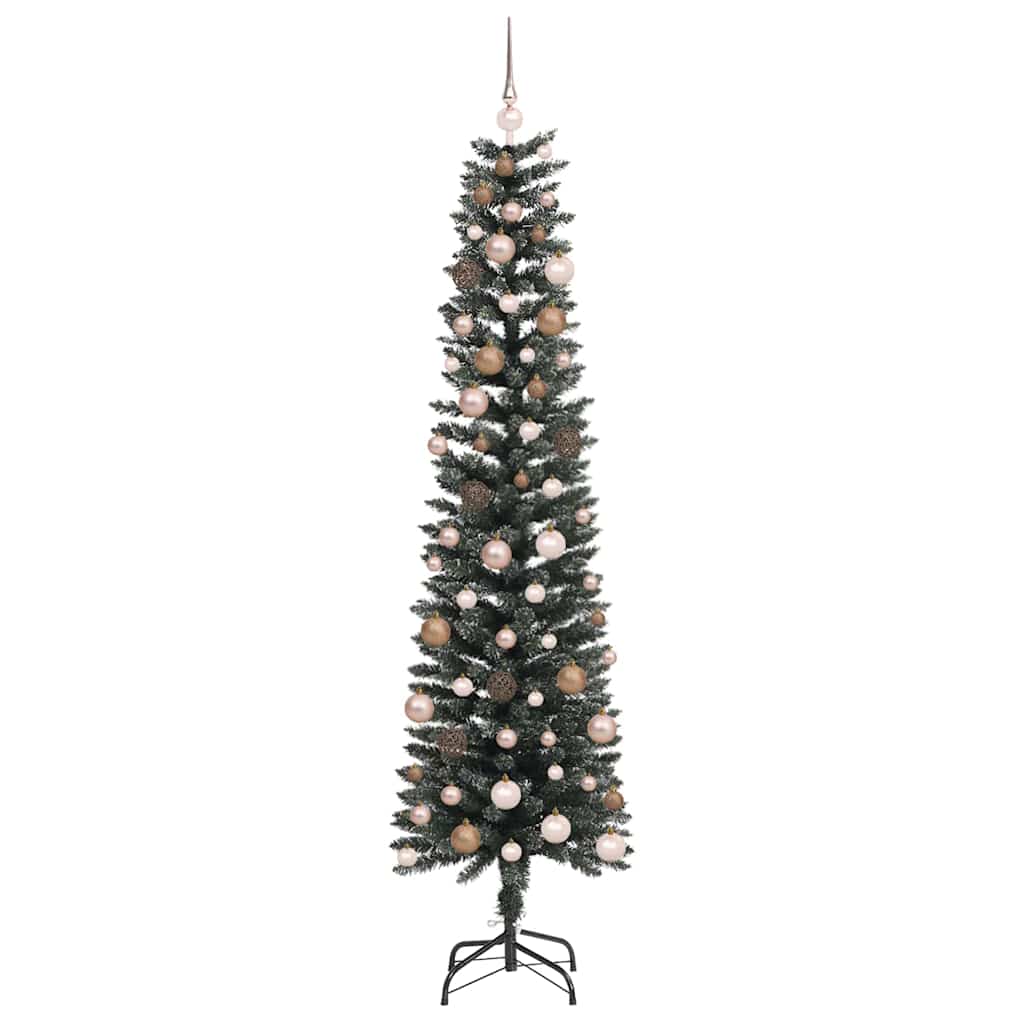 Kunstkerstboom met 300 LED Groen 210 cm PVC en Plastic en Staal