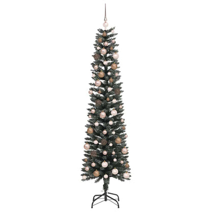 Kunstkerstboom met 300 LED Groen 210 cm PVC en Plastic en Staal