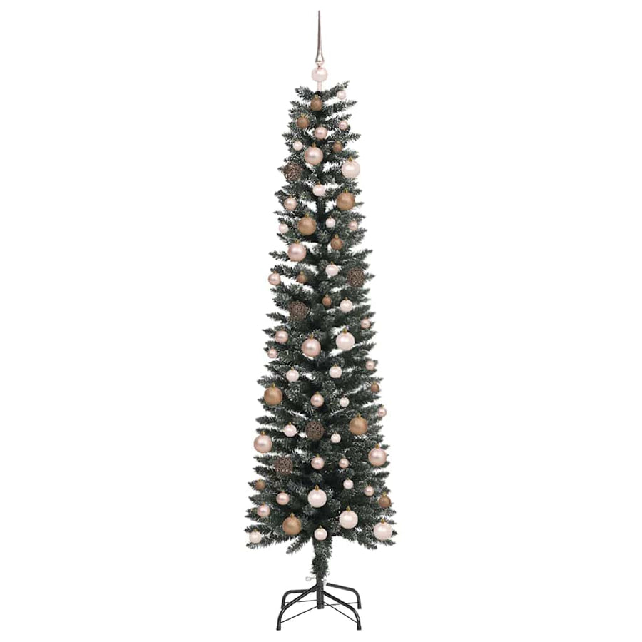 Kunstkerstboom met 300 LED Groen 210 cm PVC en Plastic en Staal